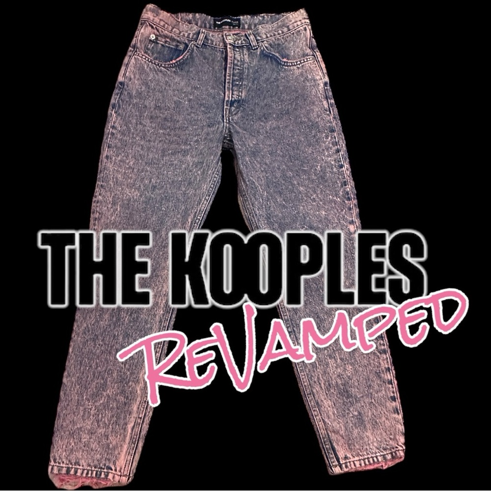 NWT The Kooples ReVamped Originally Acid Washed Nelly Jeans now Pink Wash. 27